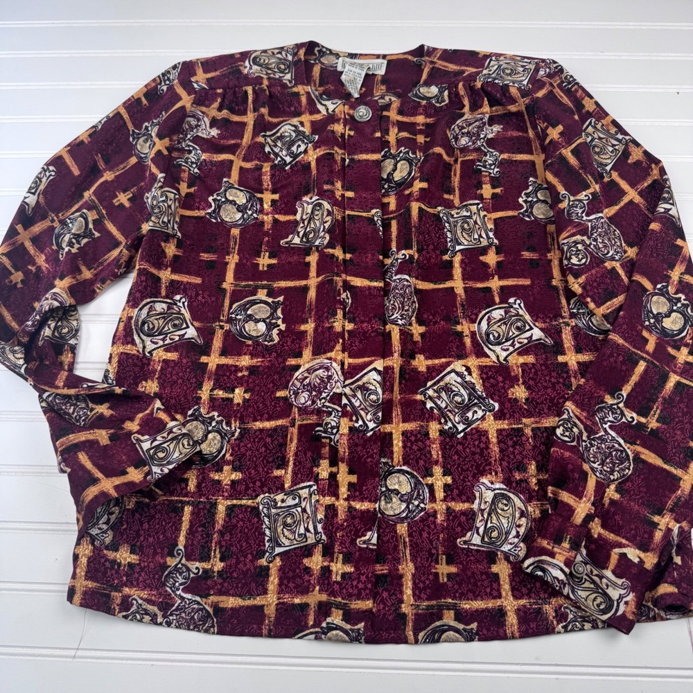 Vintage Christie & Jill Women's 10 Button Up Blouse